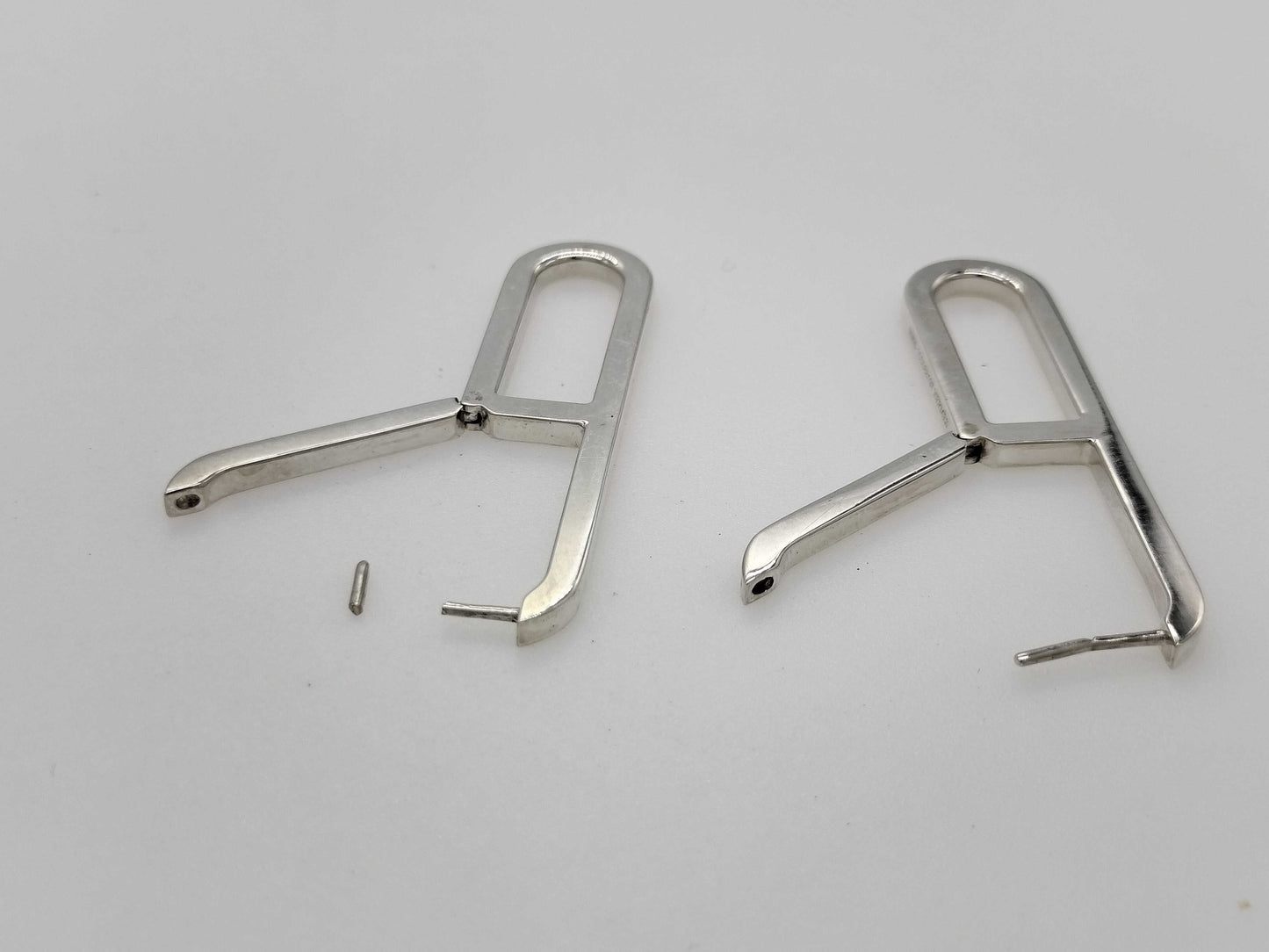 HERMES HERMES Eva Chaine d'Ancre Silver Earrings