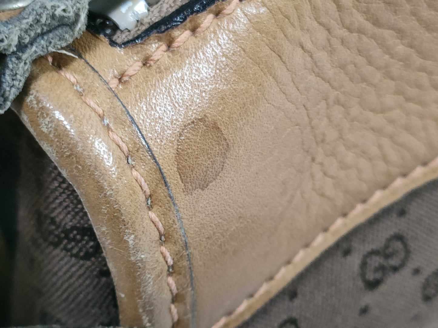 GUCCI 067 Shoulder Bag, Old Gucci Micro GG Canvas and Leather, Brown Shoulder Bag