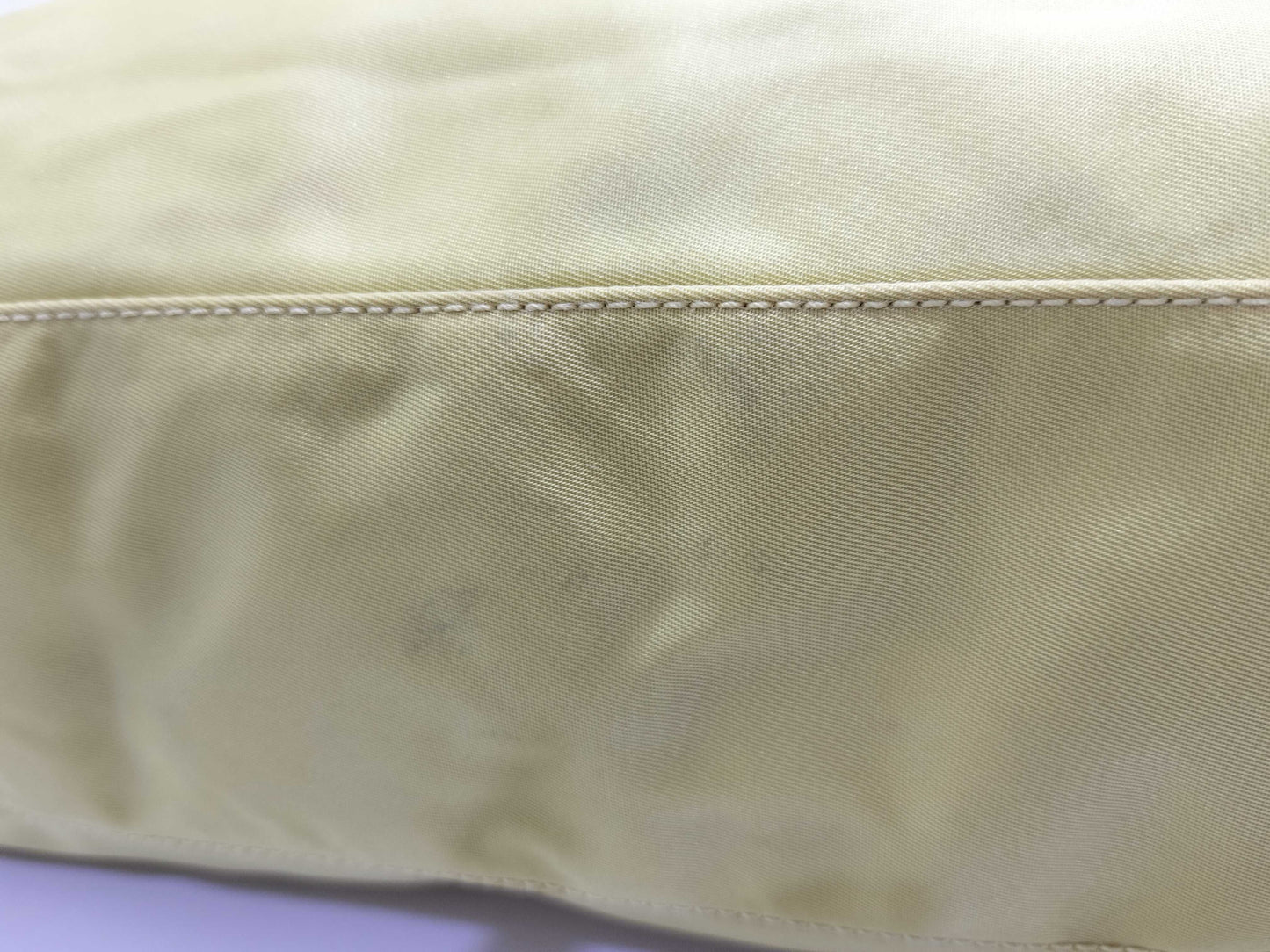 PRADA Nylon Prada Handbag Tote Bag Nylon Leather Yellow Handbag