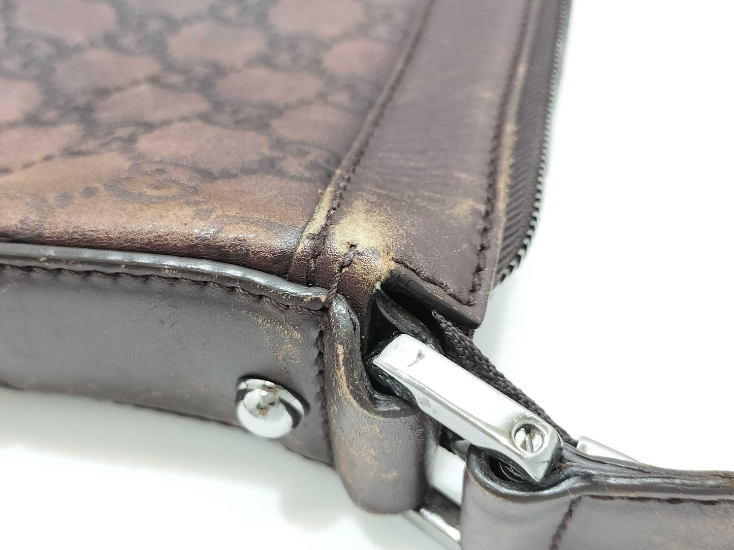 GUCCI Guccissima Shoulder Bag 148476, Brown Leather, Shima Shoulder Bag
