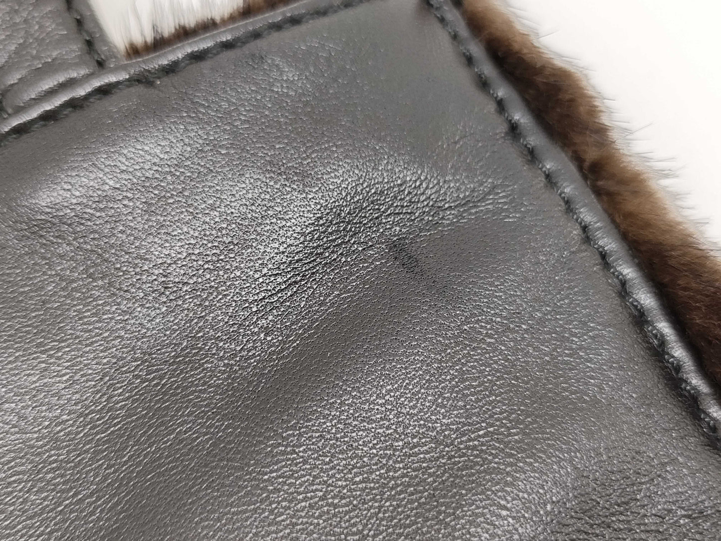 LOEWE Loewe handbag mini bag leather fur black brown handbag
