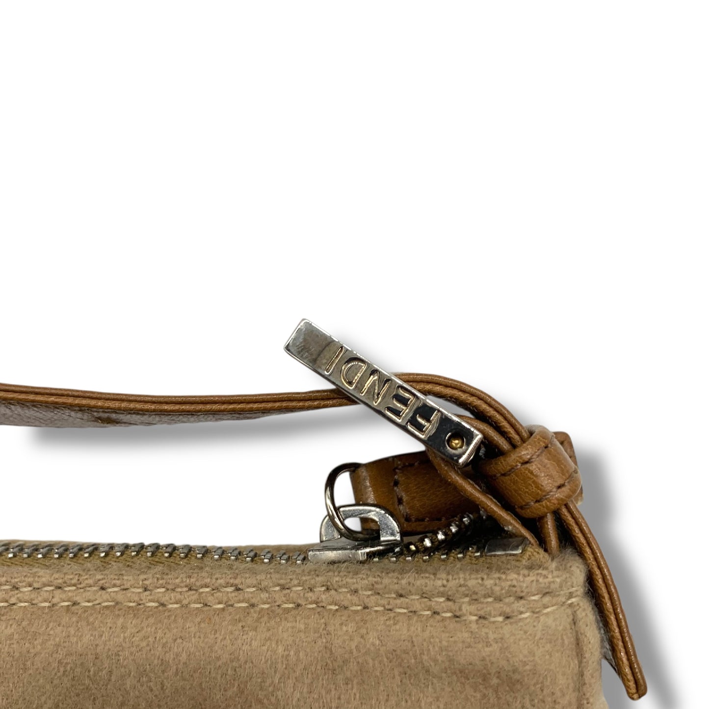FENDI Accessory Pouch Wool Handbag