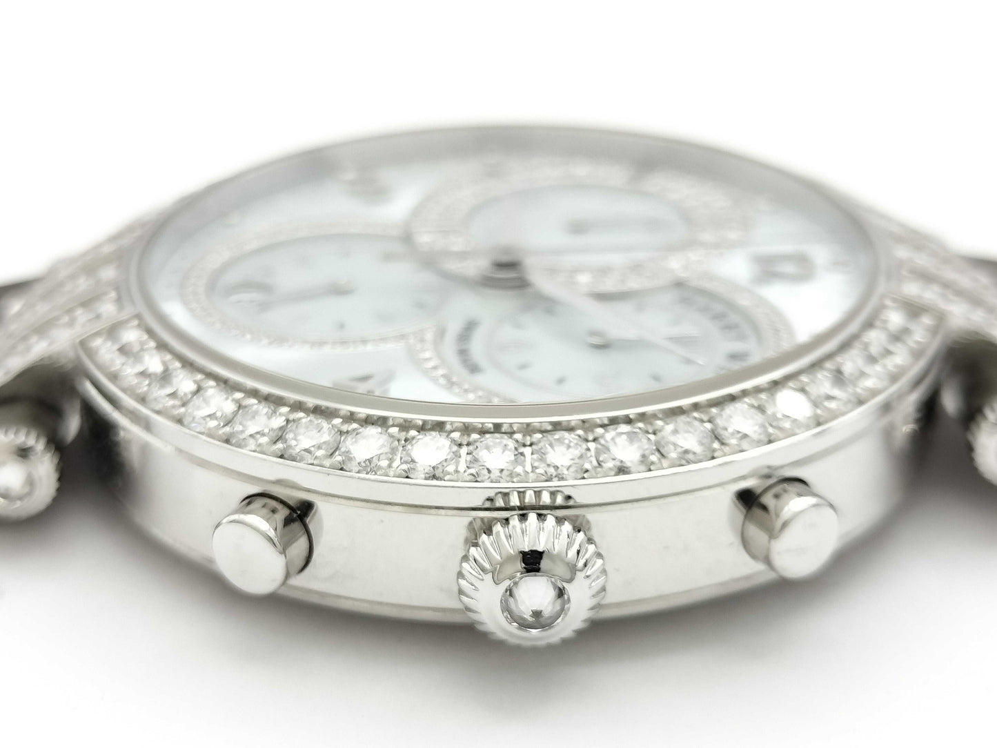 HARRY WINSTON Premiere PRNQCH40WW001 070925 Quartz K18 Shell Dial Men's Watch
