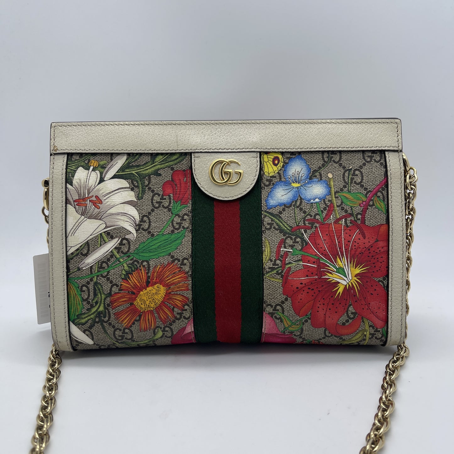 GUCCI Ophidia floral chain shoulder bag