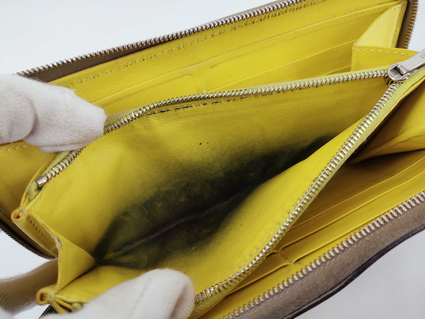 CELINE long wallet with zipper, gray