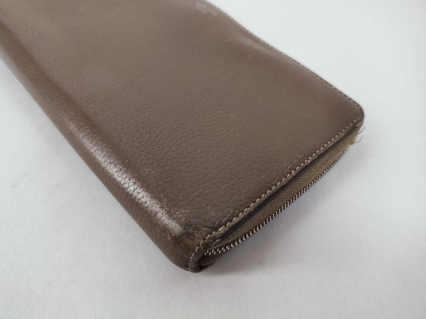 CELINE long wallet with zipper, gray