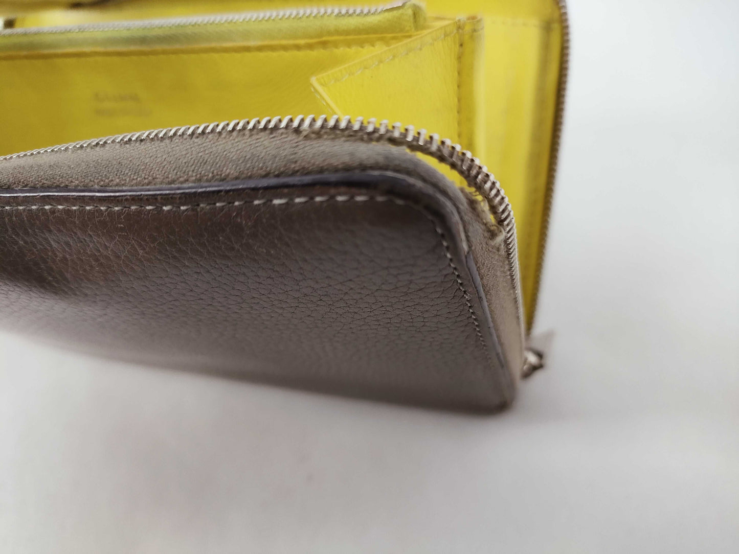 CELINE long wallet with zipper, gray