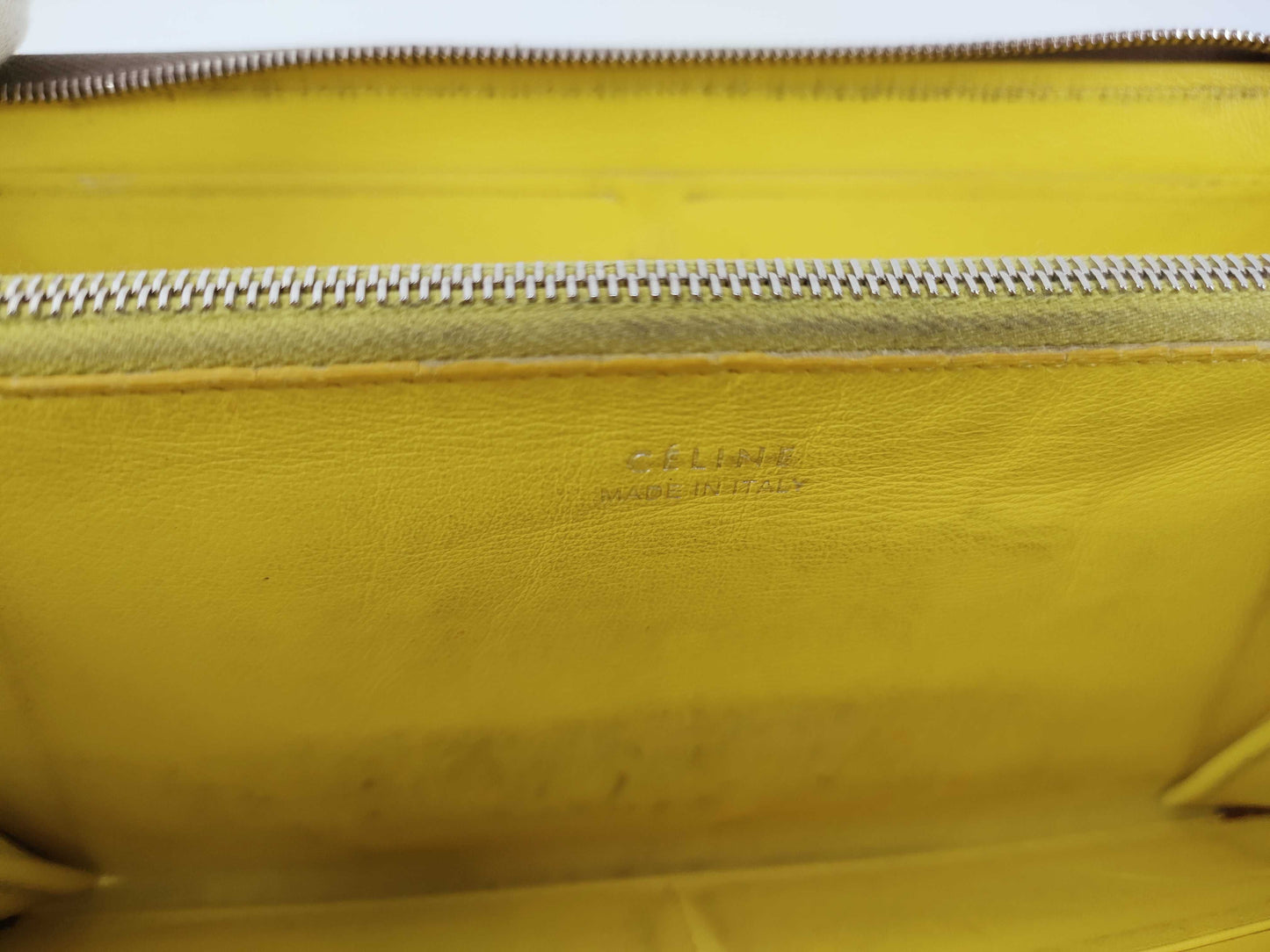 CELINE long wallet with zipper, gray