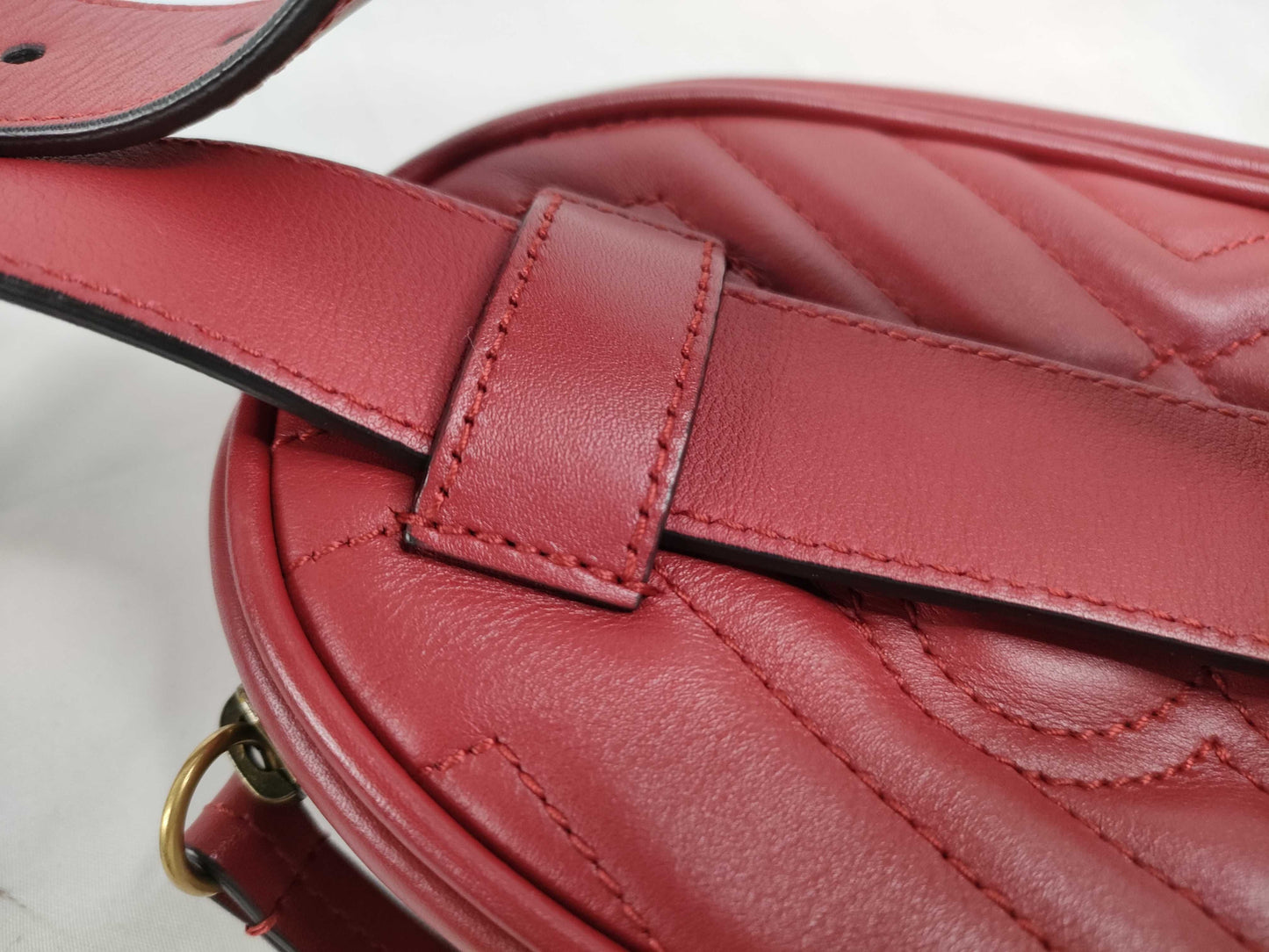 GUCCI Gucci Belt Bag Shoulder Bag Marmont Red Shoulder Bag