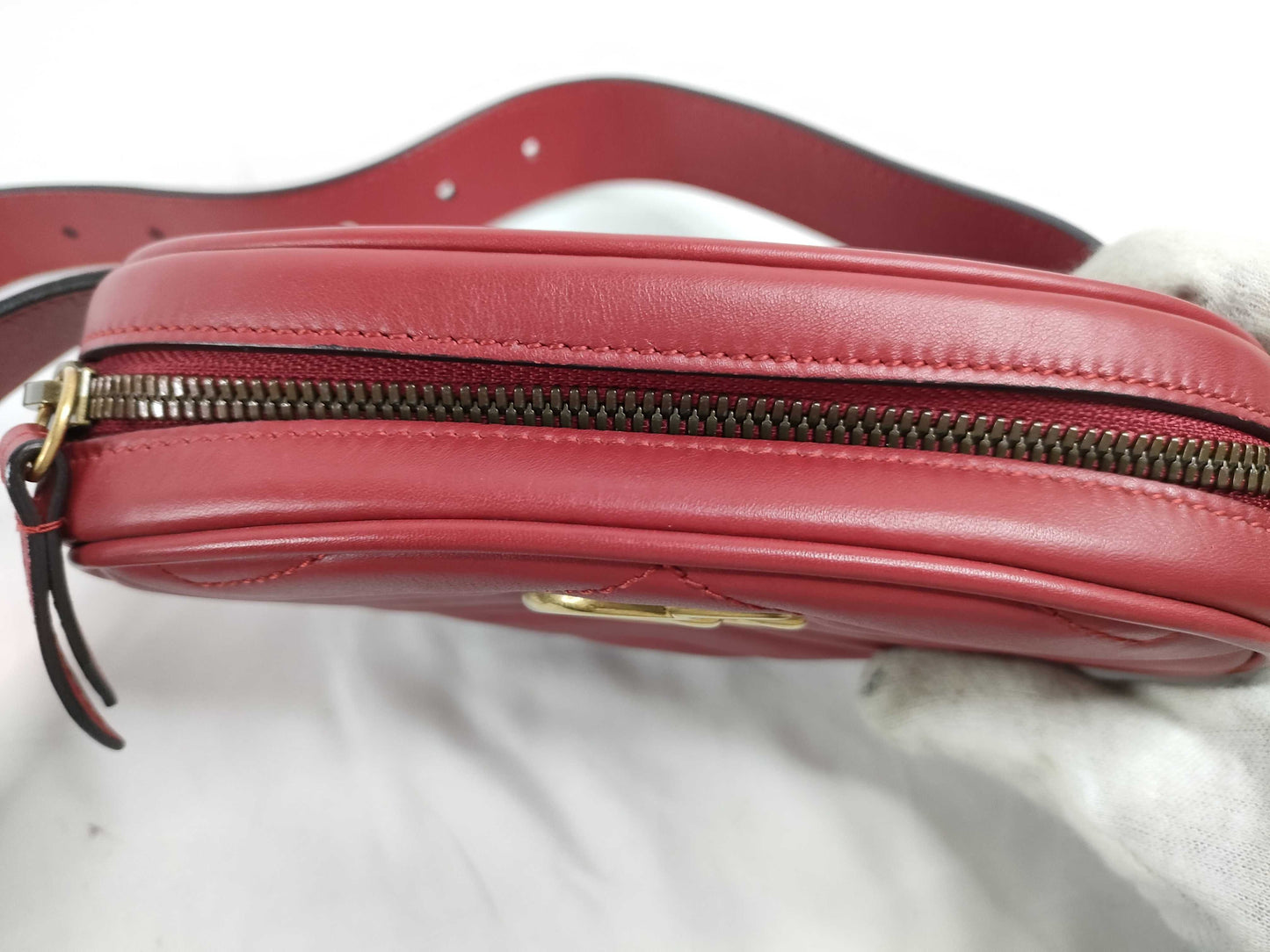 GUCCI Gucci Belt Bag Shoulder Bag Marmont Red Shoulder Bag