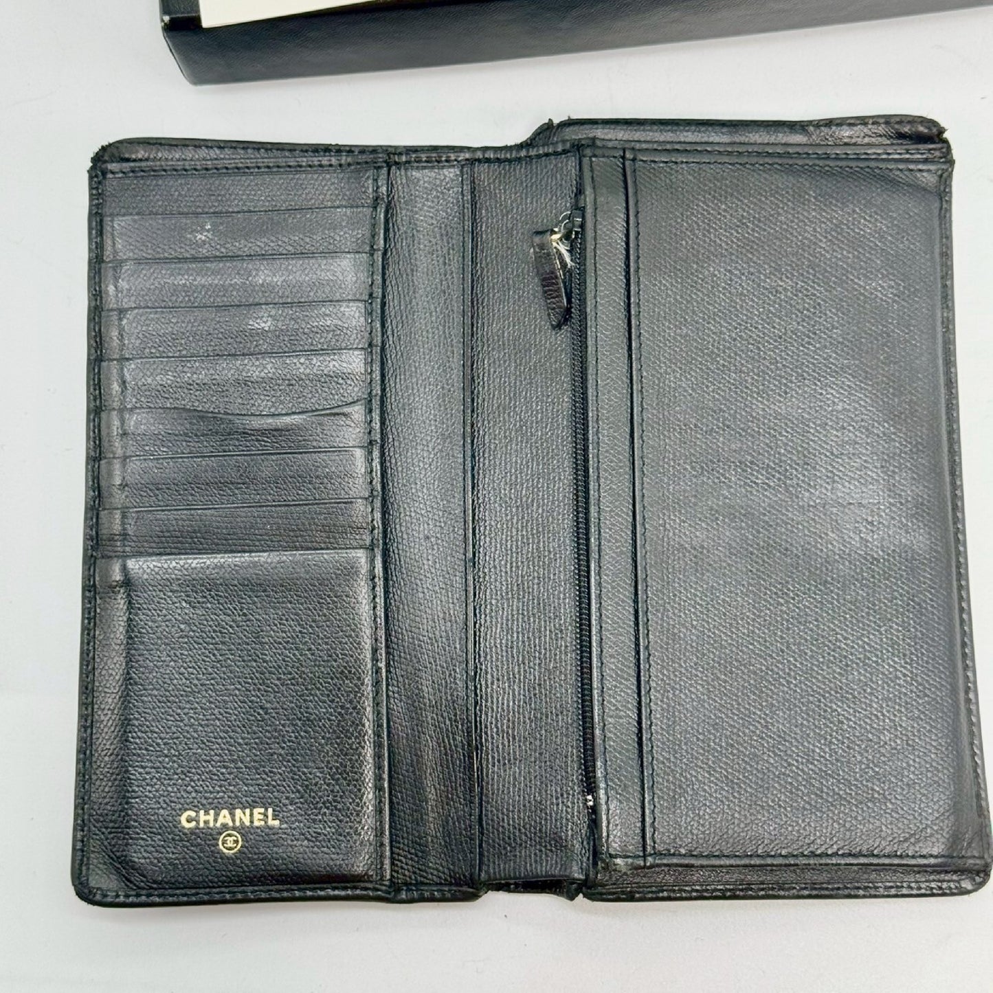 CHANEL Coco Mark Bifold Long Wallet Black No Serial Seal Guarantee Card Included 8816261 Wallet