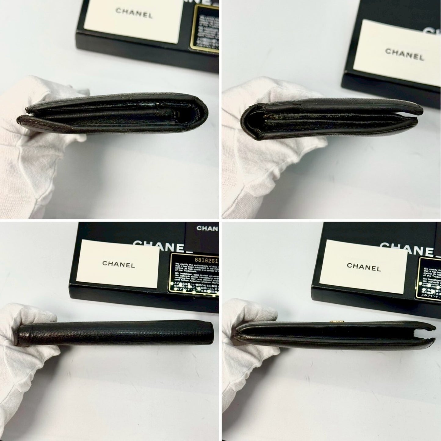 CHANEL Coco Mark Bifold Long Wallet Black No Serial Seal Guarantee Card Included 8816261 Wallet