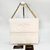 CHANEL Lambskin Coco Mark Chain Handbag White with Guarantee Card 4852158 Handbag