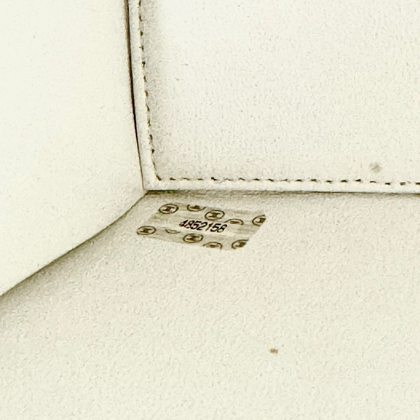 CHANEL Lambskin Coco Mark Chain Handbag White with Guarantee Card 4852158 Handbag