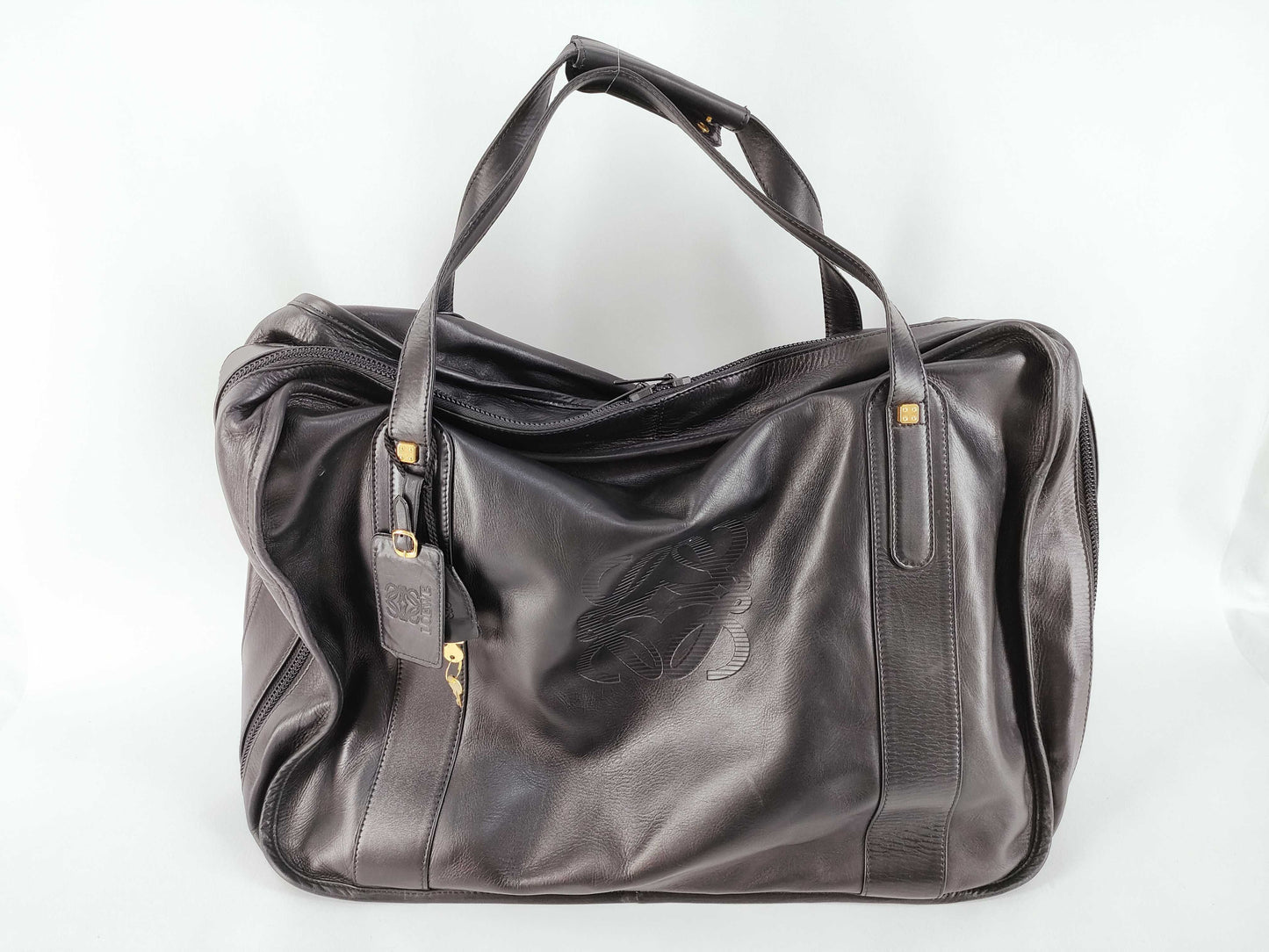 LOEWE Anagram Leather Boston Bag