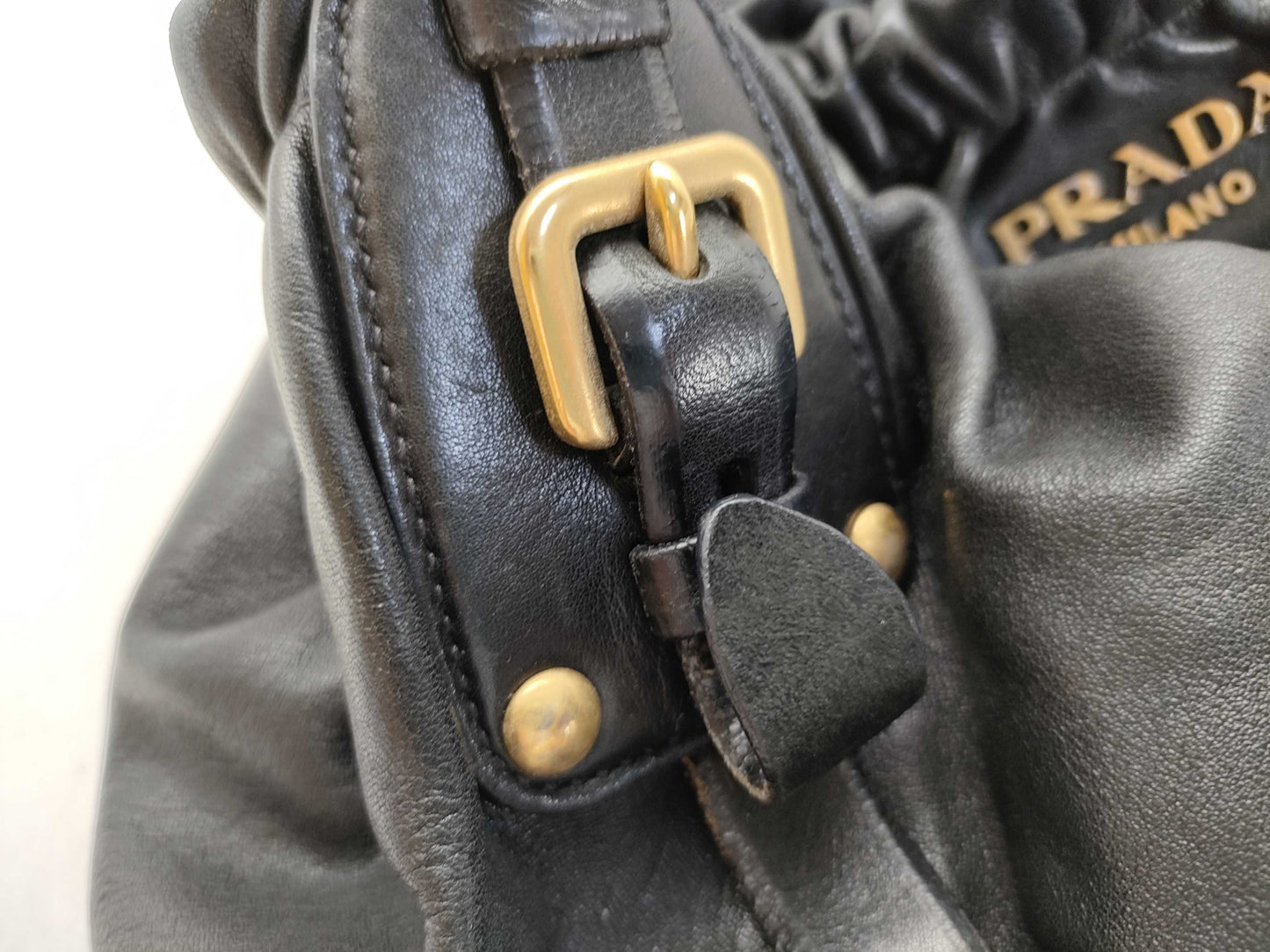 PRADA Prada One-Shoulder Leather Shoulder Bag