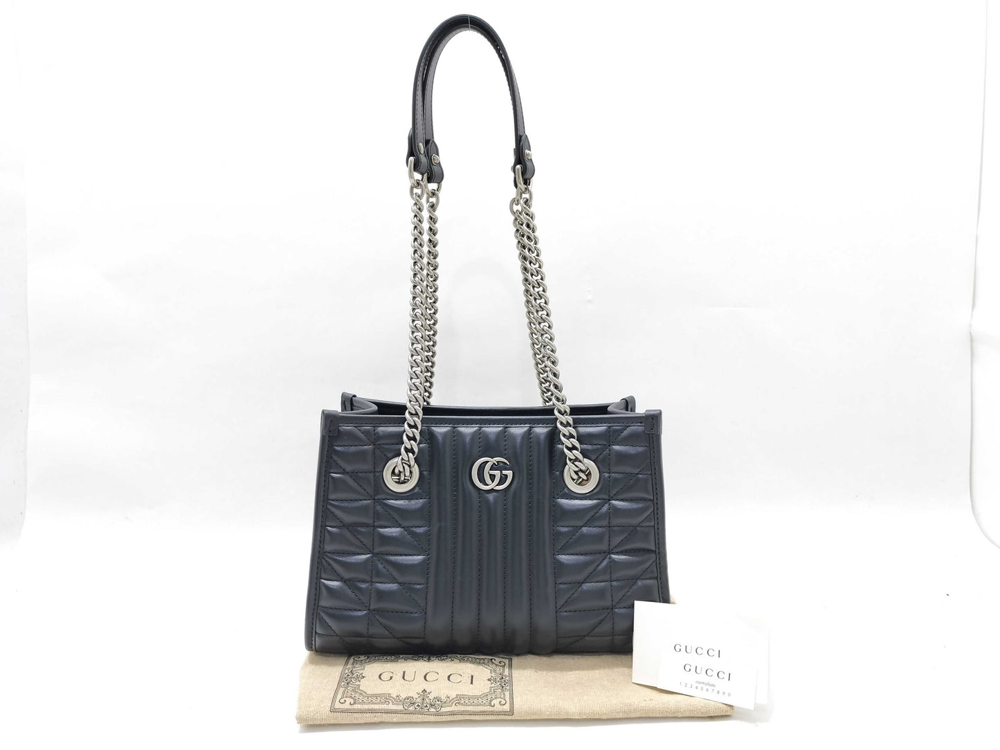 GUCCI GG Marmont Leather Chain Shoulder Bag