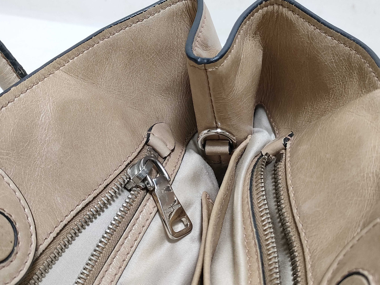 Miu Miu 2-Way Bag, Beige, No Strap, Handbag
