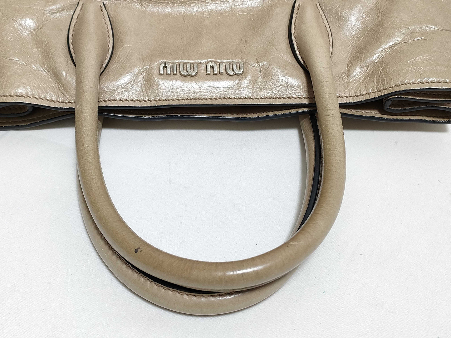 Miu Miu 2-Way Bag, Beige, No Strap, Handbag