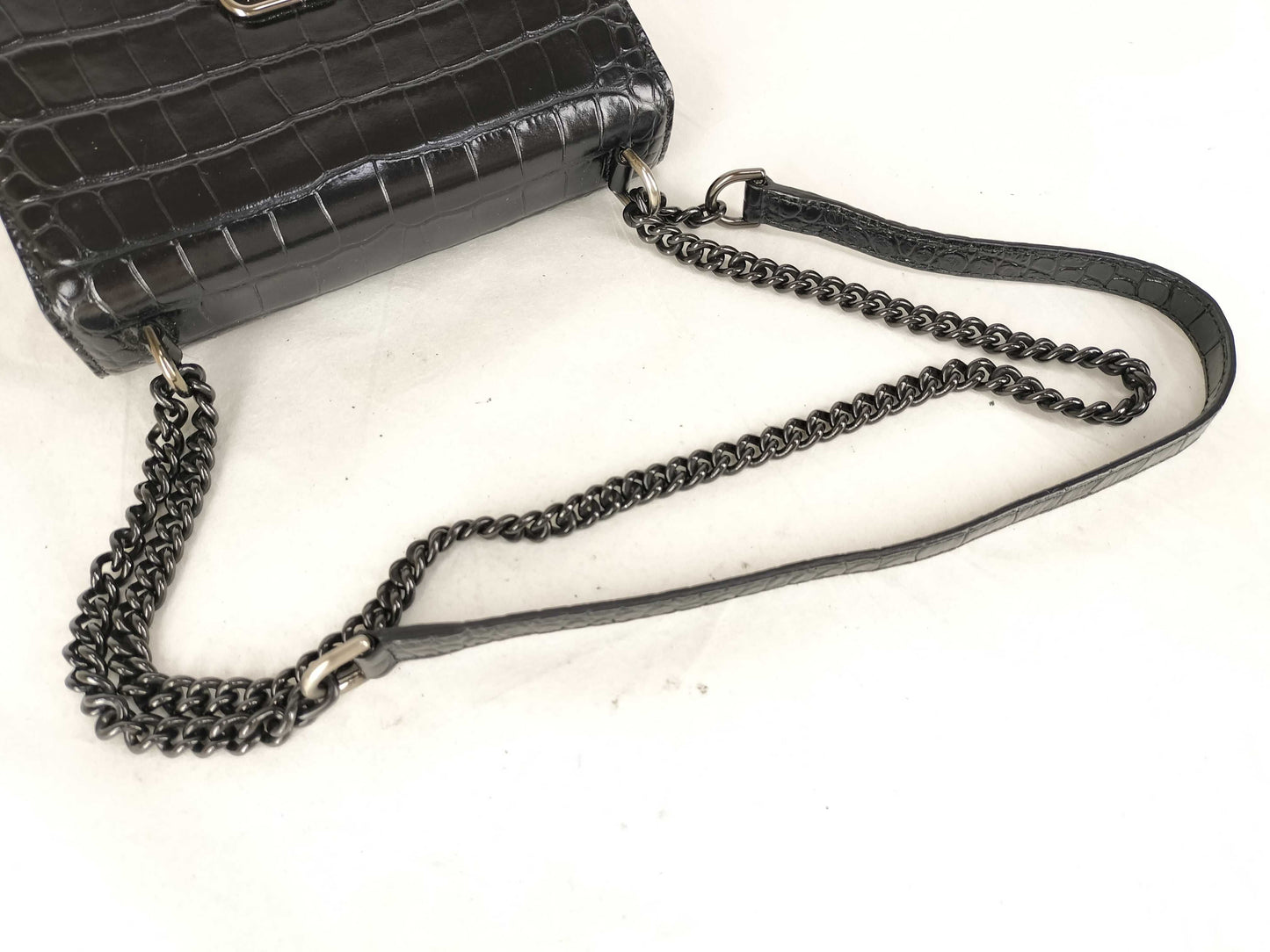 BALENCIAGA BALENCIAGA Satchel Crocodile Embossed Chain Shoulder Bag Shoulder Bag