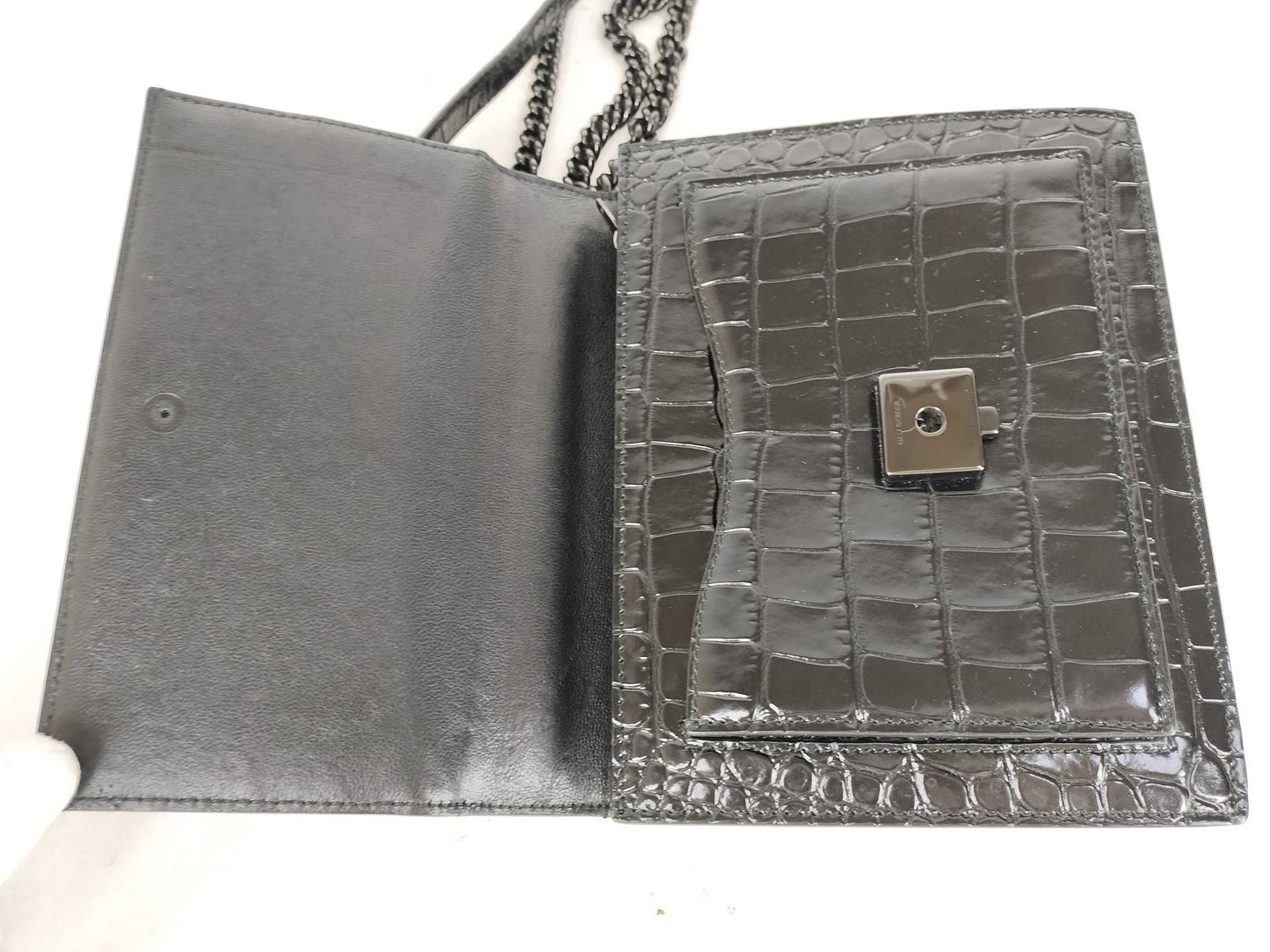 BALENCIAGA BALENCIAGA Satchel Crocodile Embossed Chain Shoulder Bag Shoulder Bag