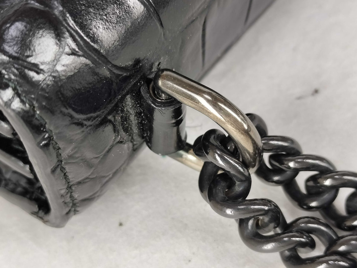BALENCIAGA BALENCIAGA Satchel Crocodile Embossed Chain Shoulder Bag Shoulder Bag