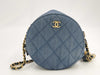 CHANEL Denim Mini Round Shoulder Bag