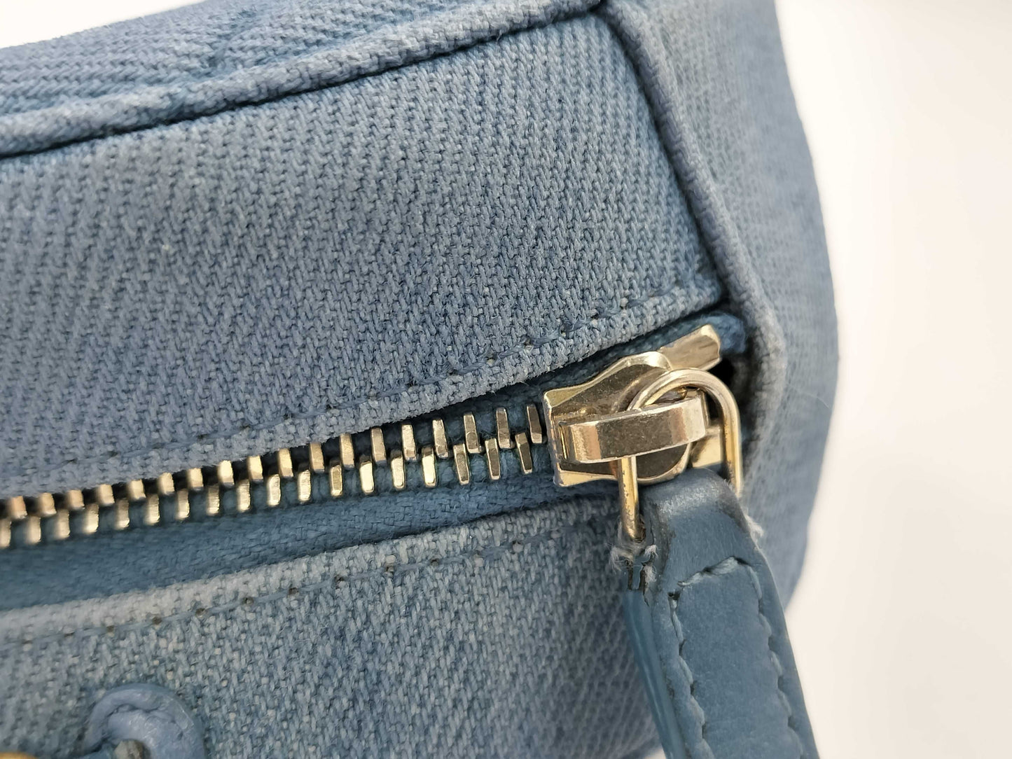CHANEL Denim Mini Round Shoulder Bag