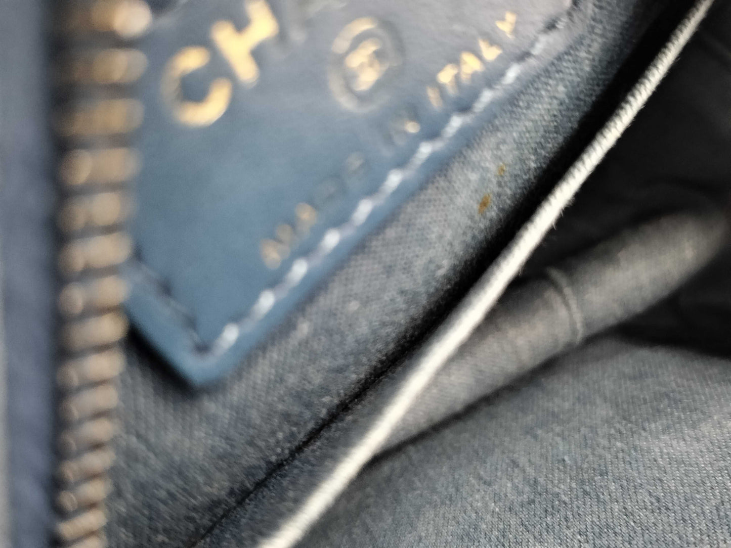 CHANEL Denim Mini Round Shoulder Bag