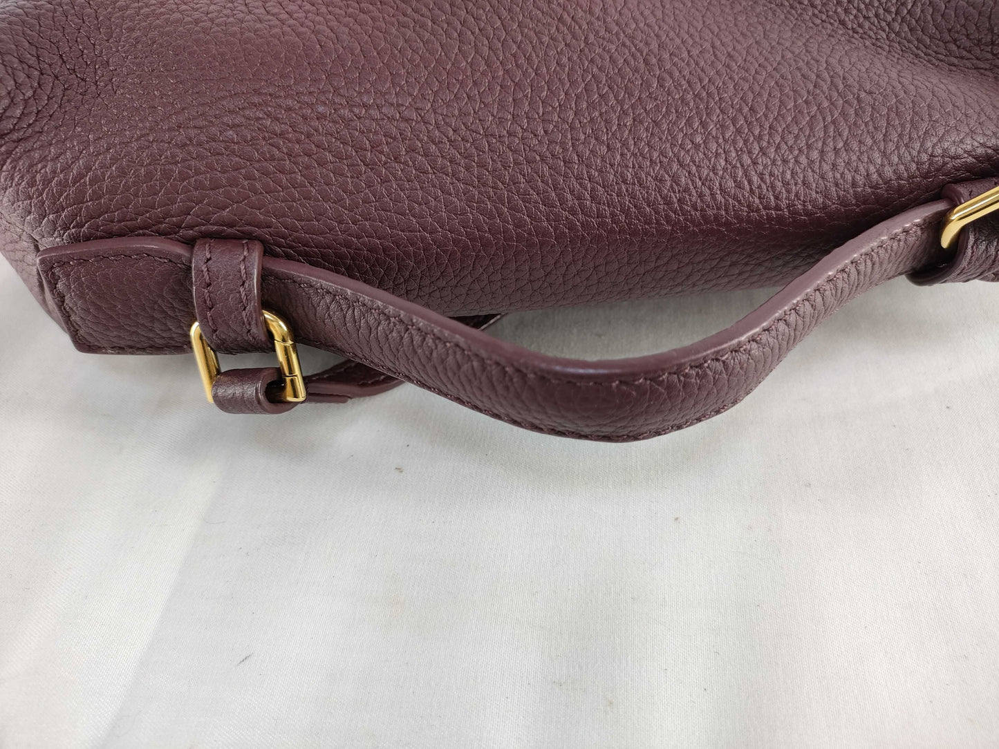 PH-Loro Piana Cowskin Leather Extra Pocket Backpack Burgundy 23cm Backpack