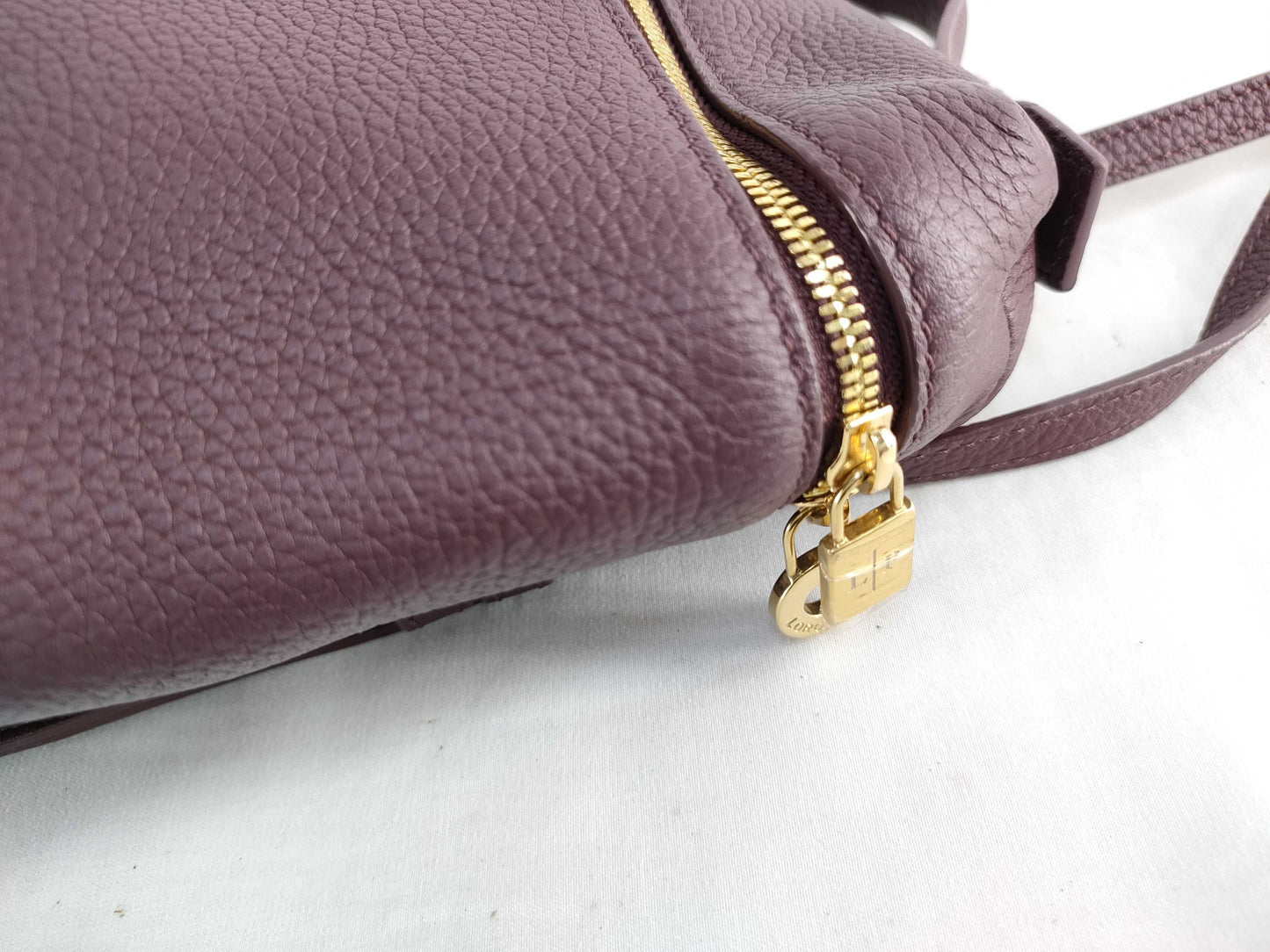 PH-Loro Piana Cowskin Leather Extra Pocket Backpack Burgundy 23cm Backpack