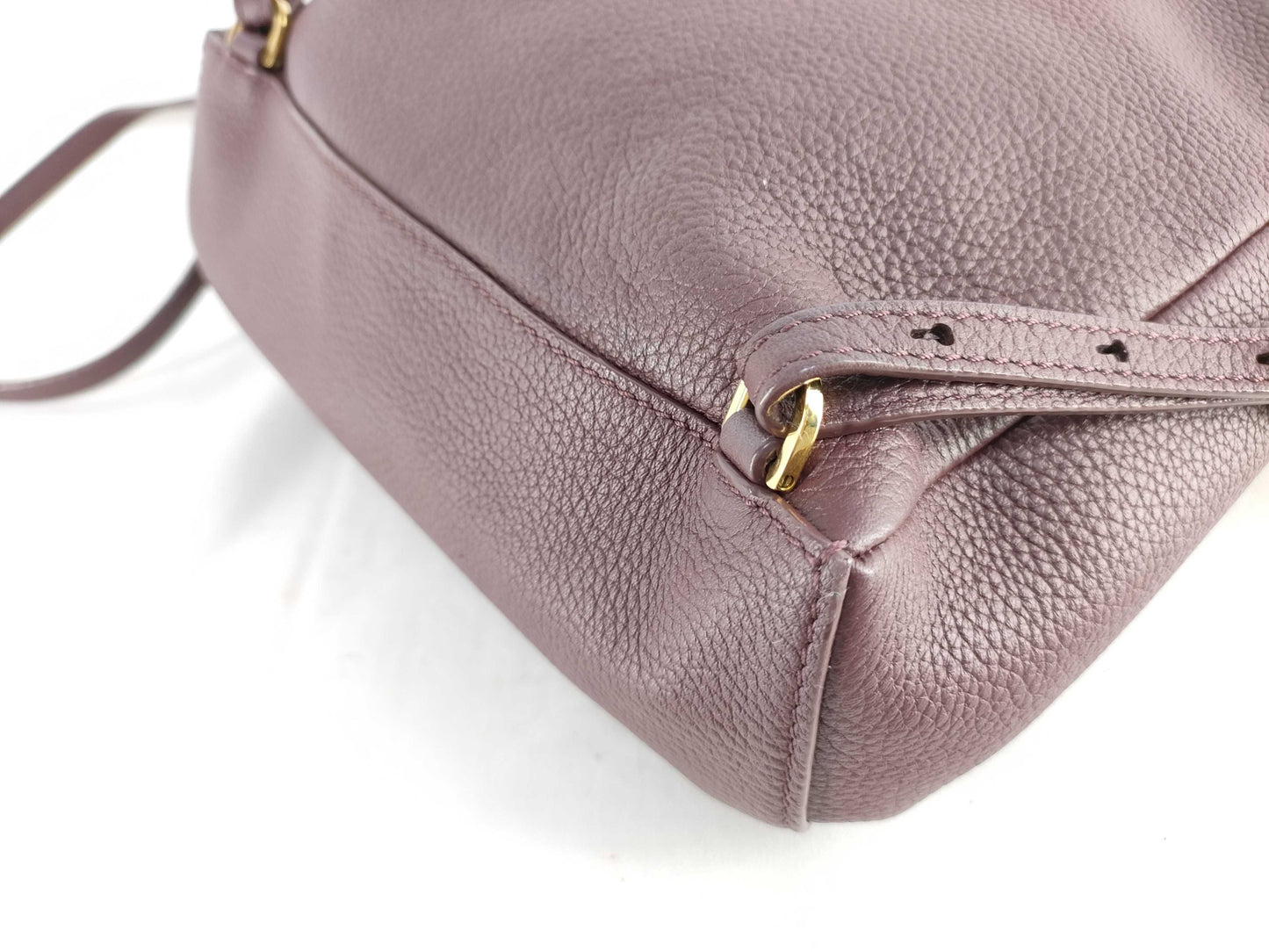 PH-Loro Piana Cowskin Leather Extra Pocket Backpack Burgundy 23cm Backpack