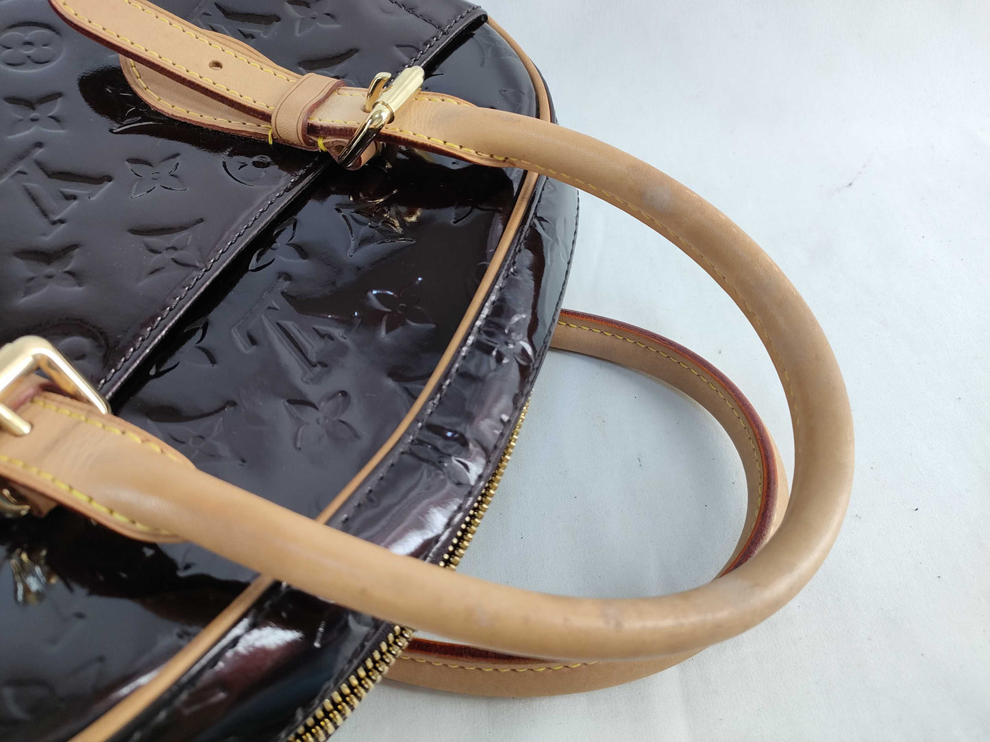 LOUIS VUITTON Vernis PH - Louis Vuitton Amarante Monogram Vernis Summit Handbag 29cm