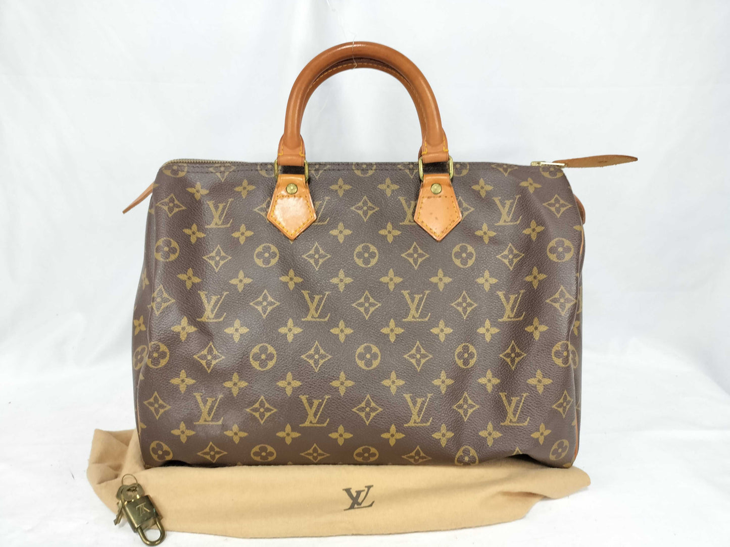 LOUIS VUITTON M41524 Monogram Speedy 35 M41524 FH8911 Brown Handbag