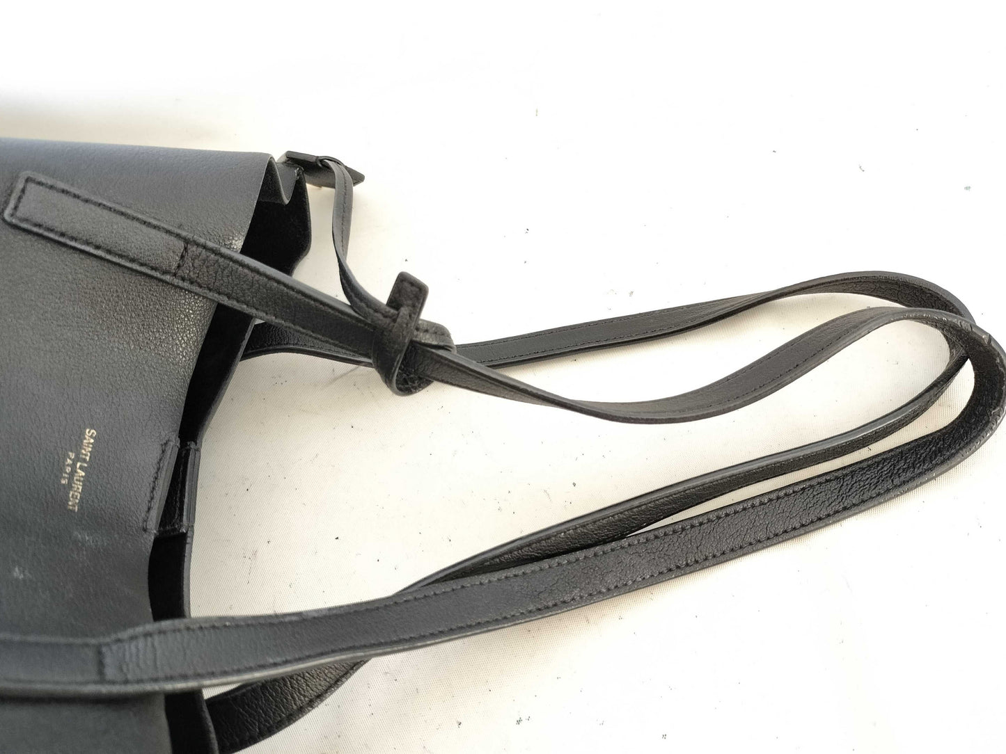 SAINT LAURENT Saint Laurent Paris North-South Sac Shopping Leather Tote Bag, Black, 600306