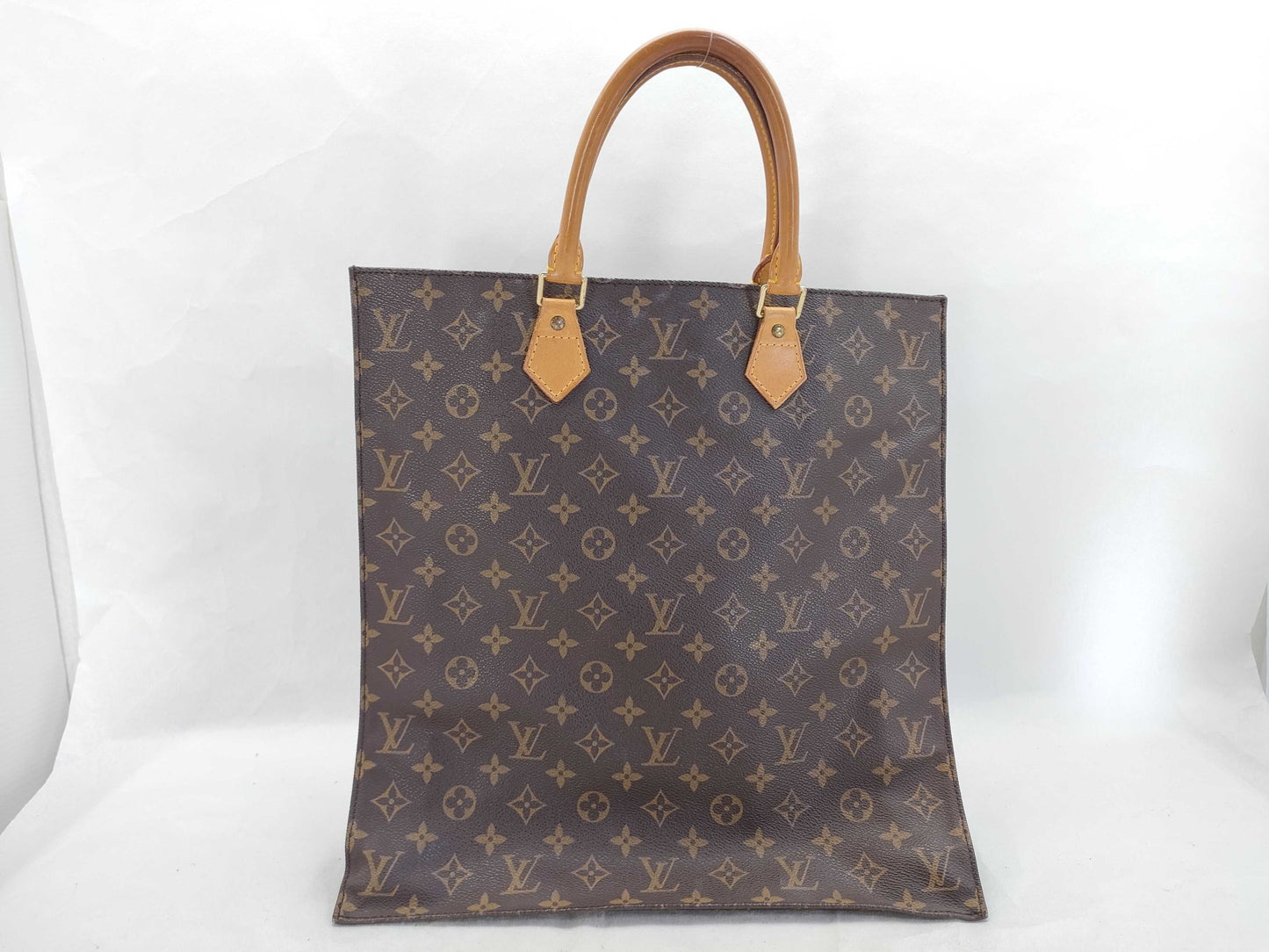 LOUIS VUITTON Monogram Sac Plat M51140 MI1927 Brown Tote Bag