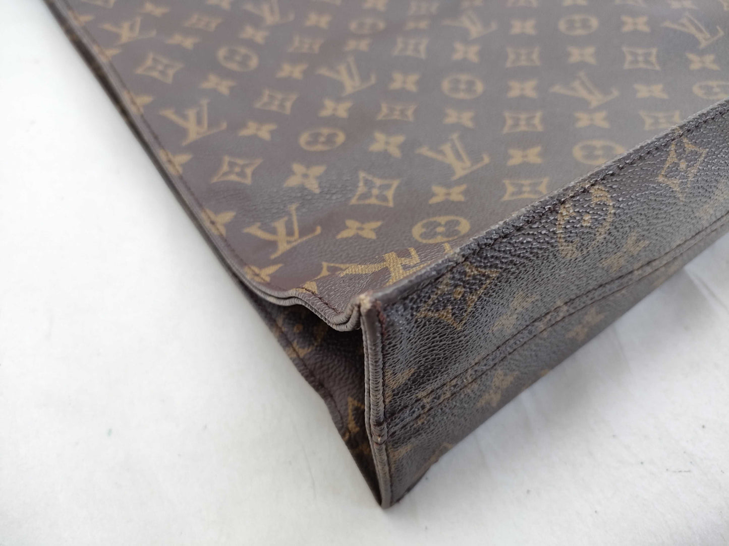 LOUIS VUITTON Monogram Sac Plat M51140 MI1927 Brown Tote Bag