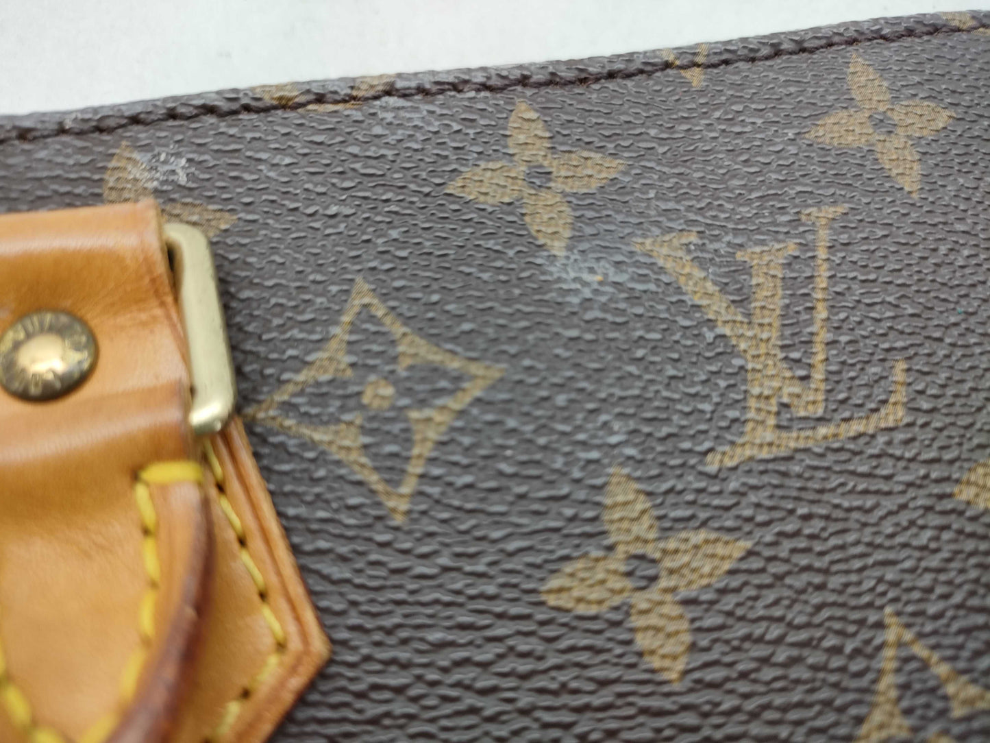 LOUIS VUITTON Monogram Sac Plat M51140 MI1927 Brown Tote Bag