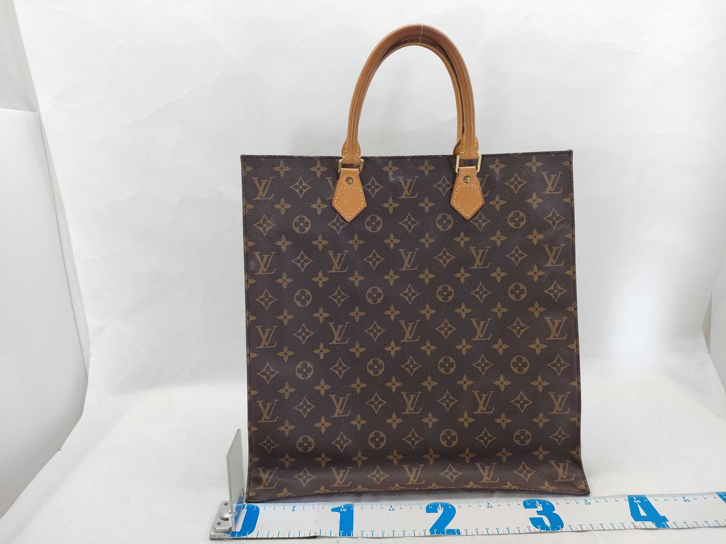 LOUIS VUITTON Monogram Sac Plat M51140 MI1927 Brown Tote Bag