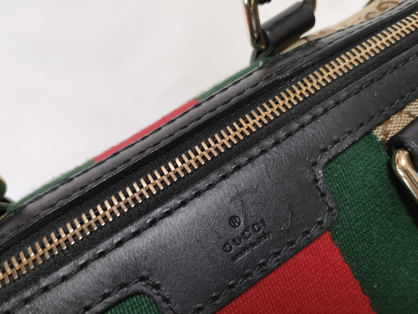 GUCCI GG Canvas ID - Gucci GG Canvas Beige x Brown 2-Way Handbag Canvas x Leather 247205 Handbag