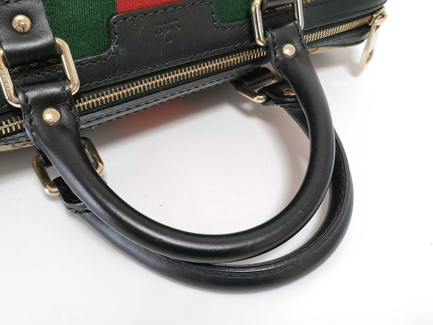 GUCCI GG Canvas ID - Gucci GG Canvas Beige x Brown 2-Way Handbag Canvas x Leather 247205 Handbag