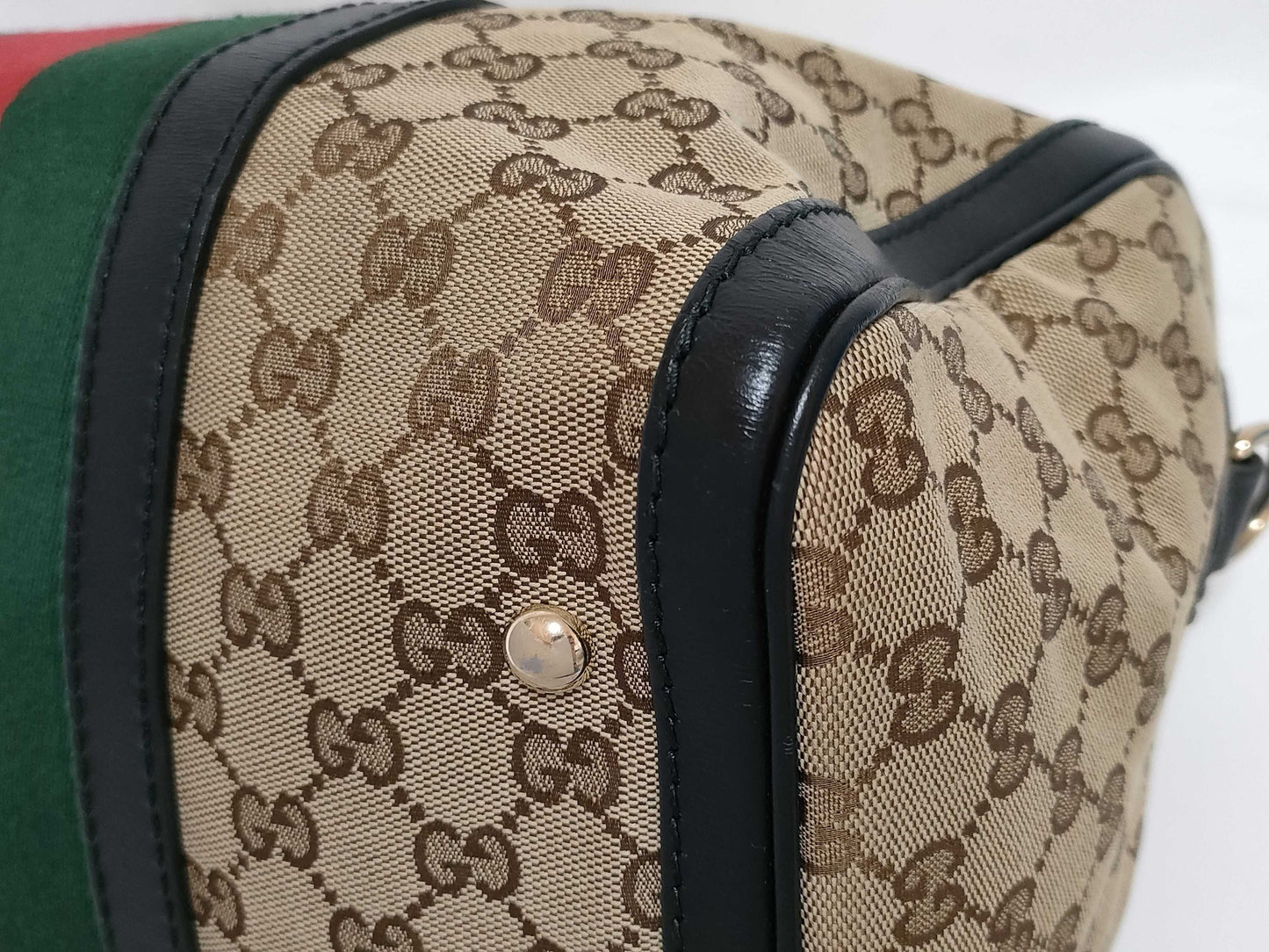 GUCCI GG Canvas ID - Gucci GG Canvas Beige x Brown 2-Way Handbag Canvas x Leather 247205 Handbag