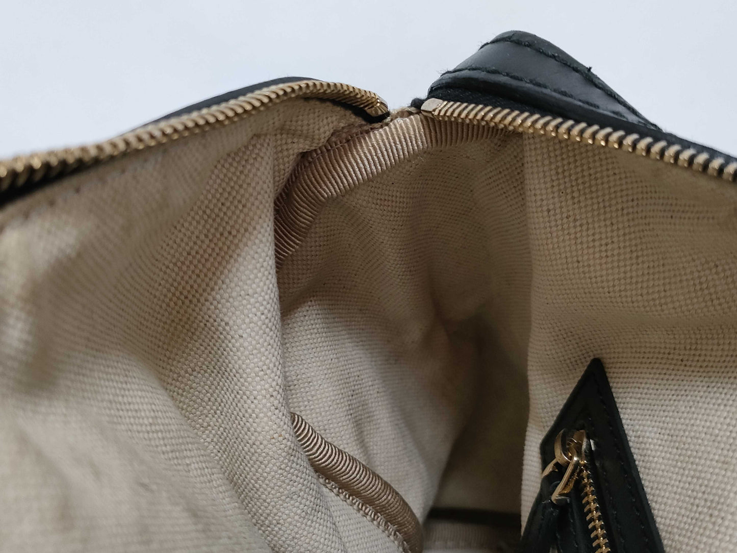 GUCCI GG Canvas ID - Gucci GG Canvas Beige x Brown 2-Way Handbag Canvas x Leather 247205 Handbag