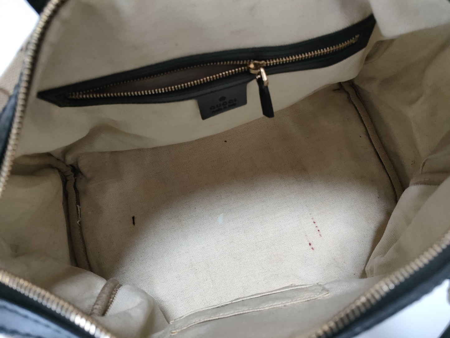 GUCCI GG Canvas ID - Gucci GG Canvas Beige x Brown 2-Way Handbag Canvas x Leather 247205 Handbag
