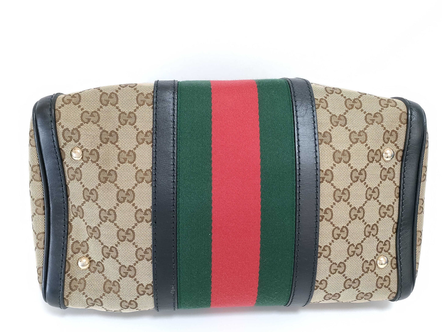 GUCCI GG Canvas ID - Gucci GG Canvas Beige x Brown 2-Way Handbag Canvas x Leather 247205 Handbag