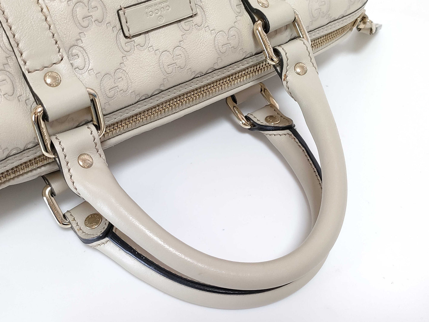 GUCCI ID - Gucci Leather Guccissima Joy Boston Handbag White #265697493075 Handbag