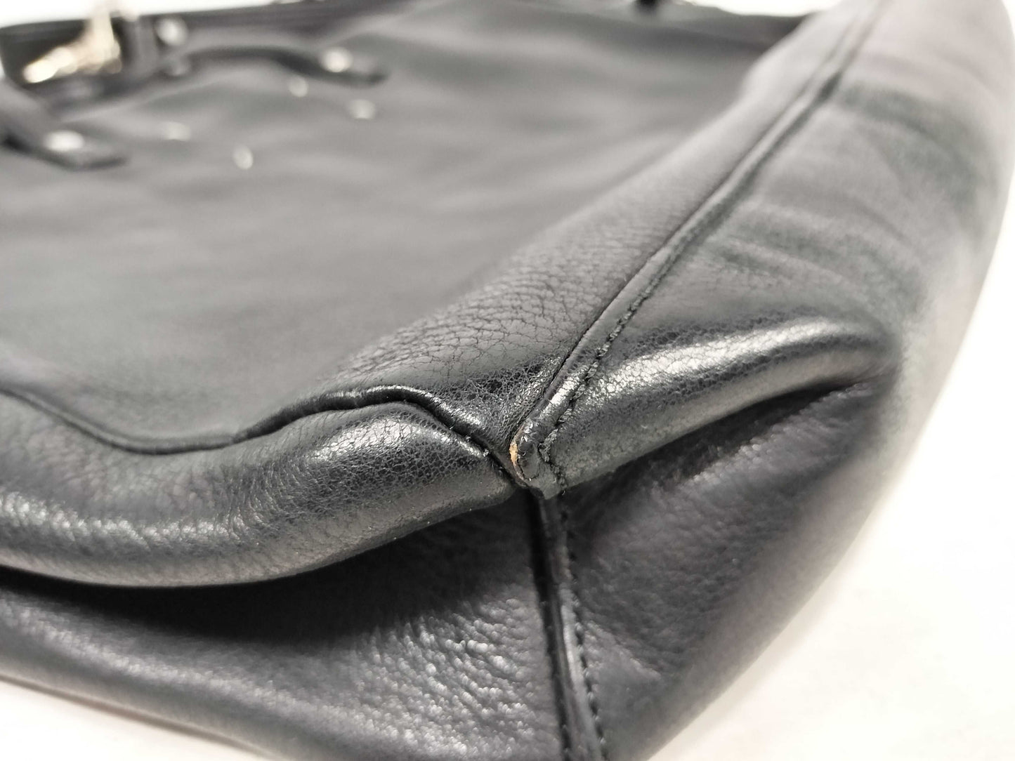 Maison Margiela 4-Stitch Leather Shoulder Bag Black Shoulder Bag