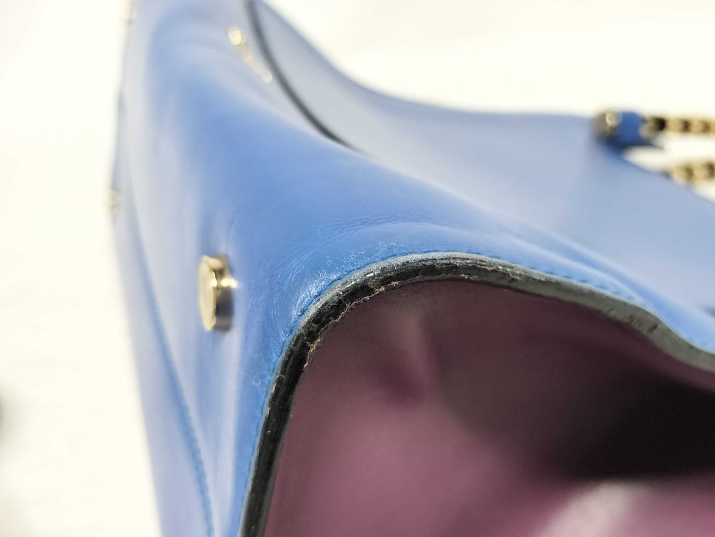 BVLGARI QT - Bvlgari Blue Leather Medium Serpenti Tote Handbag