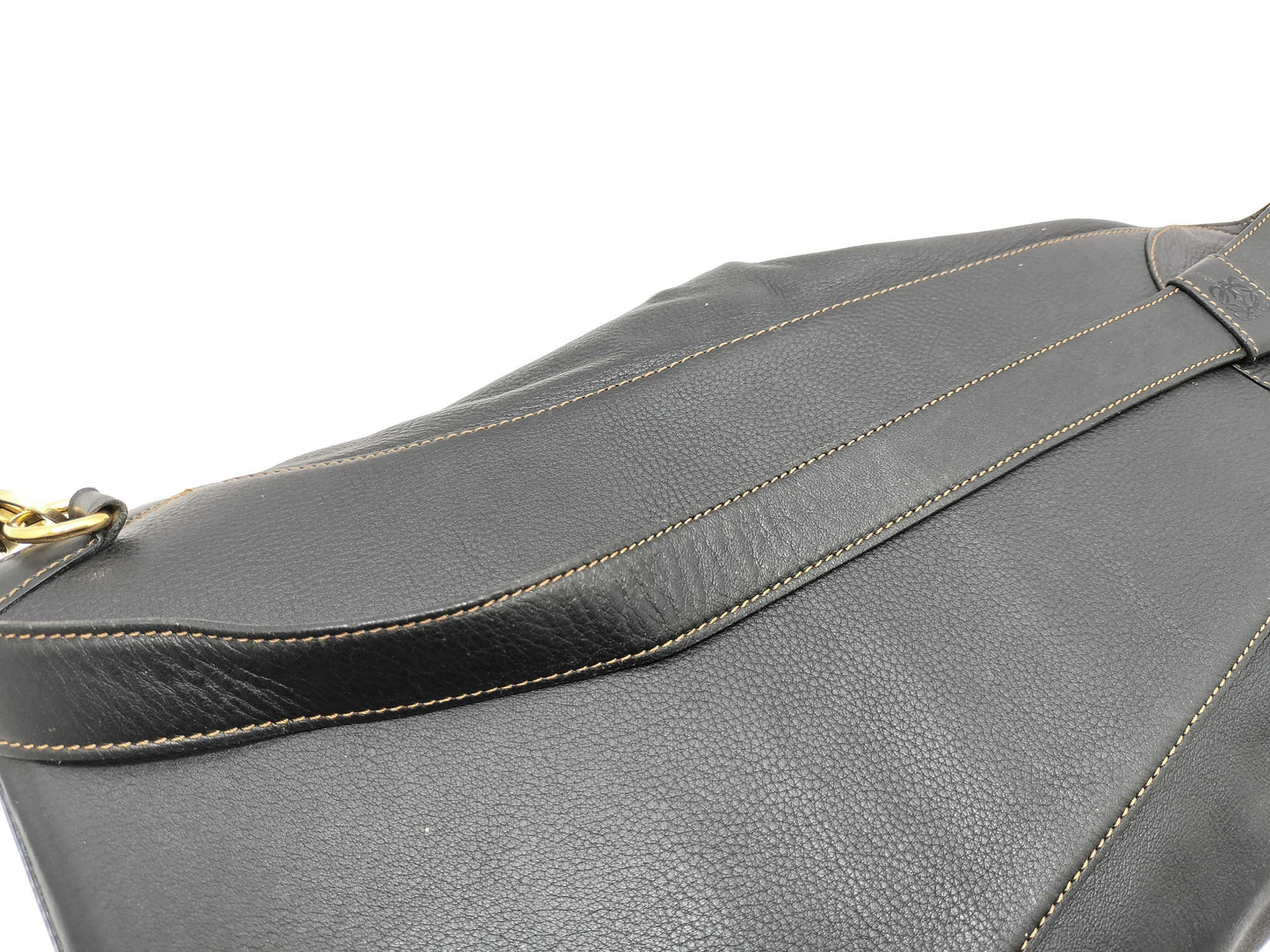 LOEWE Anton Sling Bag in Black Leather, Men's Body Bag/Shoulder Bag