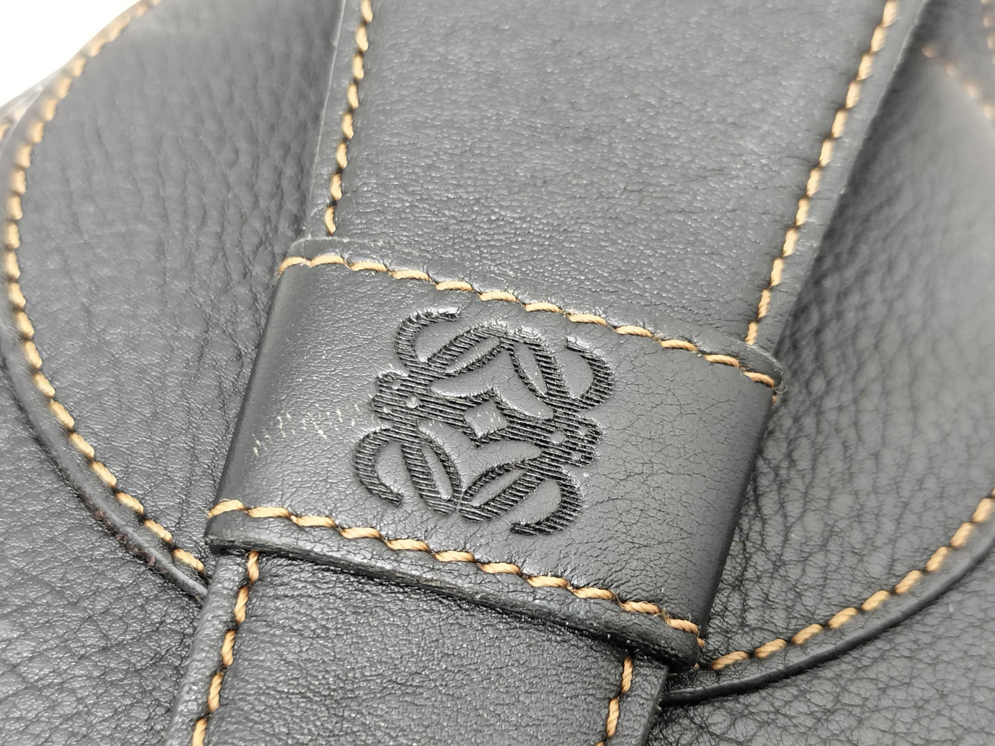 LOEWE Anton Sling Bag in Black Leather, Men's Body Bag/Shoulder Bag